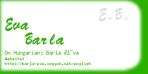 eva barla business card